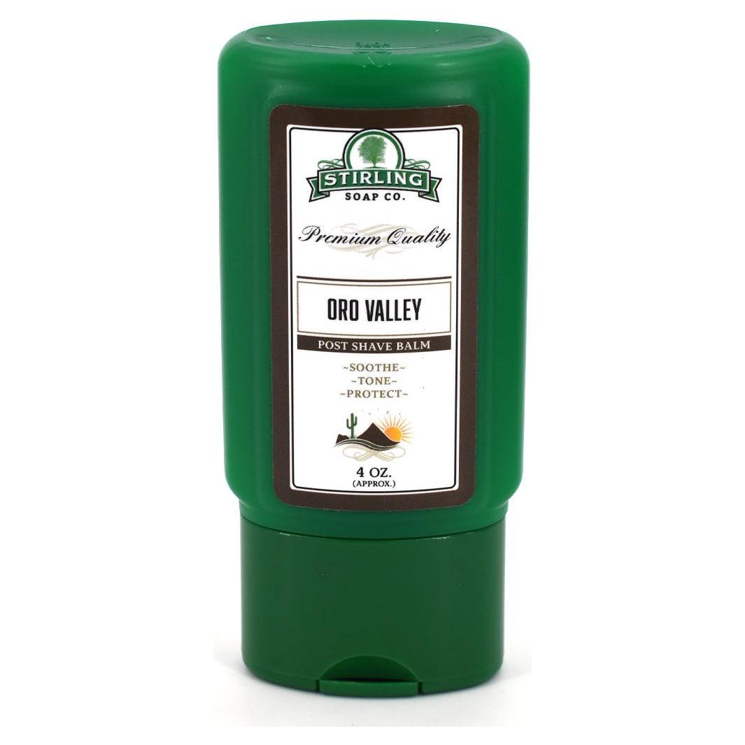 Pasteur Pharmacy Stirling Soap Co. Oro Valley Shaving Collection with shaving soap in a 5.8oz container and grooming accessories.
