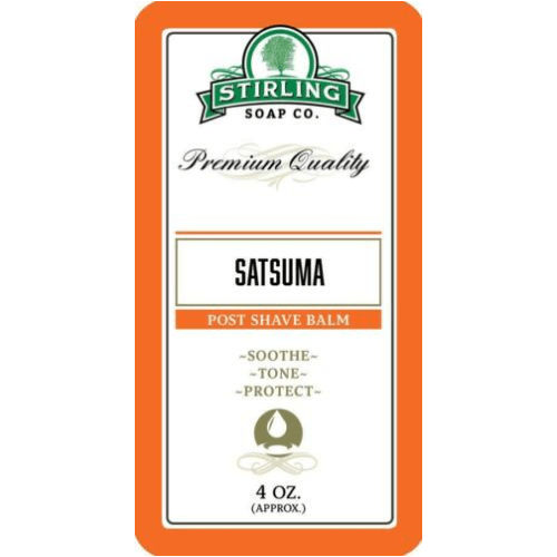 Pasteur Pharmacy Stirling Soap Co. Satsuma Shaving Collection set with shaving soap, brush, and accessories for a complete grooming experience.