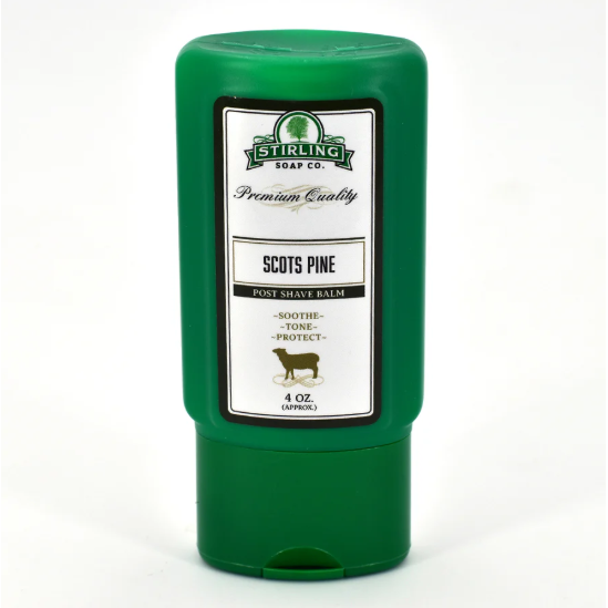 Pasteur Pharmacy Stirling Soap Co. Scots Pine Shaving Collection with shaving soap, brush, and accessories in a classic set.