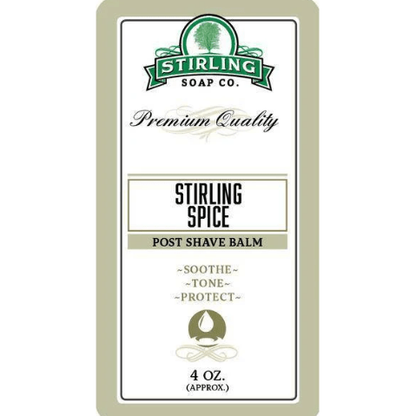 Stirling Spice Shaving Set with soap, brush, and razor in a classic grooming collection from Stirling Soap Co.