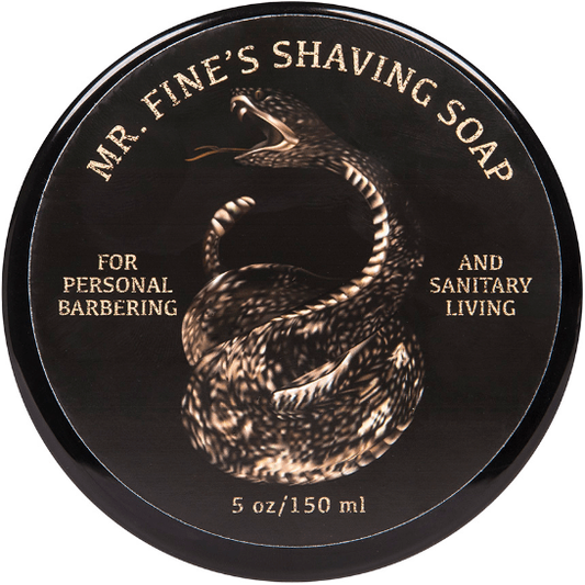 Pasteur Pharmacy Fine Accoutrements Snake Bite Shaving Collection with shaving soap, brush, and accessories in a classic set