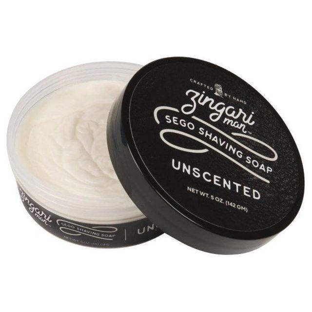 Pasteur Pharmacy Zingari Man Unscented Shaving Collection with 5 oz shaving soap and shaving set accessories.