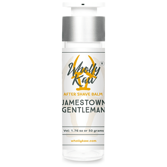 Wholly Kaw Jamestown Gentleman shaving set with tallow shaving soap in 4 oz, featuring a traditional grooming collection.