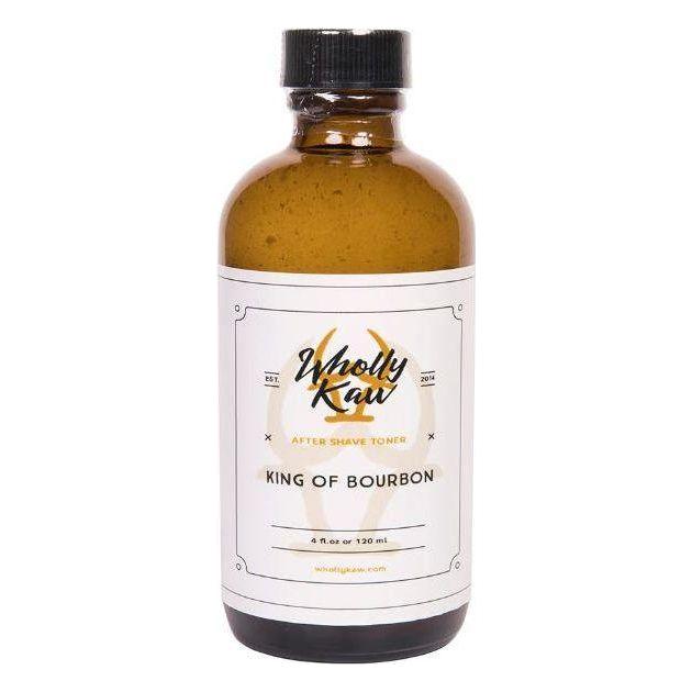 Pasteur Pharmacy King of Bourbon shaving set with tallow shaving soap in a 4 oz container, part of the Wholly Kaw collection.