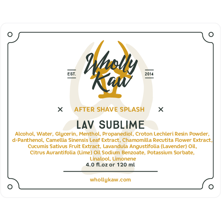 Pasteur Pharmacy Wholly Kaw Lav Sublime Shaving Collection with tallow shaving soap in a 4 oz jar, includes classic shaving essentials.