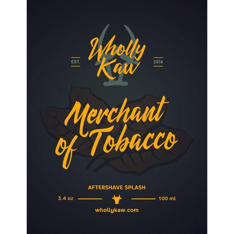 Pasteur Pharmacy Wholly Kaw Merchant of Tobacco shaving set with tallow shaving soap in 4 oz tin, including grooming accessories.