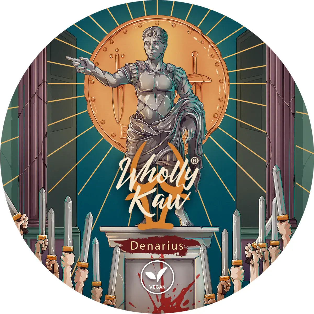 Wholly Kaw Denarius Shaving Collection includes a tallow shaving soap in a 4 oz container with a shaving brush and accessories.