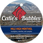 Catie's Bubbles Mile High Menthol Shaving Soap in 4 oz container, cooling menthol scent, ideal for shaving skincare.