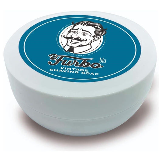 Furbo Blu Vintage Shaving Soap by Pasteur Pharmacy in a 100ml container with a classic vintage design.
