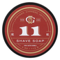 Gentleman's Nod Nro. 11 Vicent Cardinal Base Shaving Soap by Pasteur Pharmacy in a 4 oz container, with a smooth soap surface.