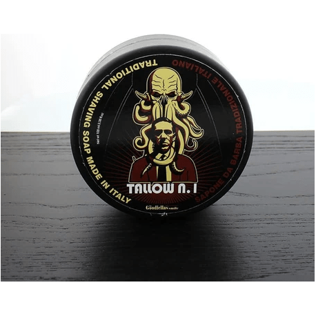 Goodfella Shaving Soap by Pasteur Pharmacy in 115g tin, creamy lather for a smooth shave.