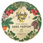 Wholly Kaw Sans Parfum vegan shaving soap by Pasteur Pharmacy in a 4 oz jar, creamy lather for smooth shave.