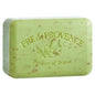 Pre De Provence Lime Zest Shea Butter Enriched Vegetable Soap, 250g, with a bar of soap and lime zest scent on a natural setting.