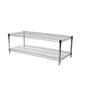 Chrome wire shelf measuring 18x54 inches, two-pack, ideal for storage or organization in commercial or home settings.