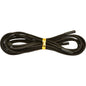 Black Nova 32-inch elastic shoelaces by Pasteur Pharmacy shown on a pair of shoes. Flexible, stretchable laces for easy wear.