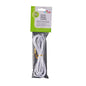 White Nova 32-inch elastic shoelaces by Pasteur Pharmacy, displayed on a pair of sneakers.