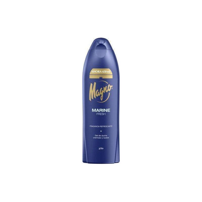 Magno Marine Fresh Shower Gel in 650ml bottle by Pasteur Pharmacy, featuring a refreshing marine scent and hydrating formula.