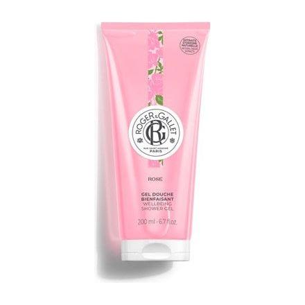 Roger & Gallet Well-Being Rose Shower Gel in 6.6oz bottle, featuring a floral rose scent and gentle cleansing formula.