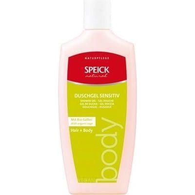 Speick Natural Sensitive Shower Gel for hair and body in 250ml bottle, gentle and soothing for sensitive skin.