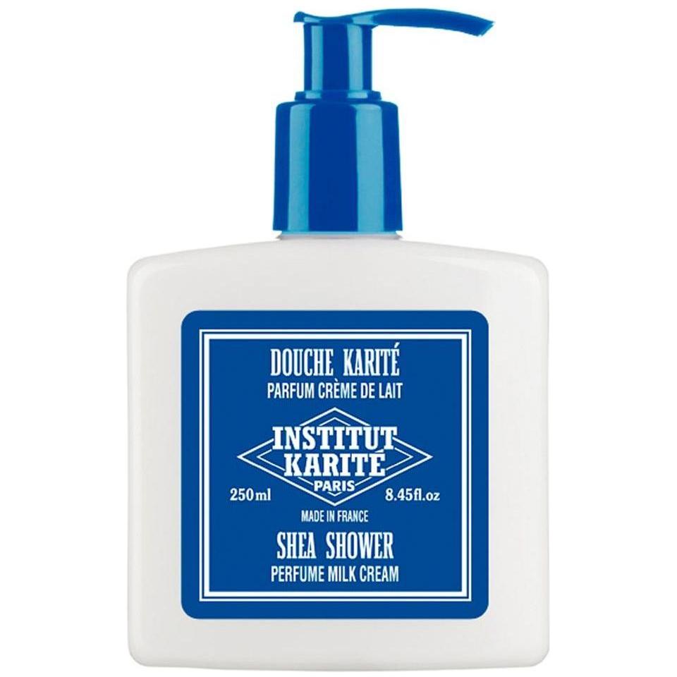 Institut Karite Paris Shea Shower Milk Cream in 250ml bottle, gentle moisturizing shower product from Pasteur Pharmacy