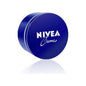 Nivea Creme skin care cream in 250ml jar, smooth and moisturizing, shown in a white container with blue lid.