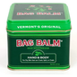 Vermont's Original Bag Balm skin care cream in an 8 oz jar by Pasteur Pharmacy, suitable for soothing dry skin and chapped areas.