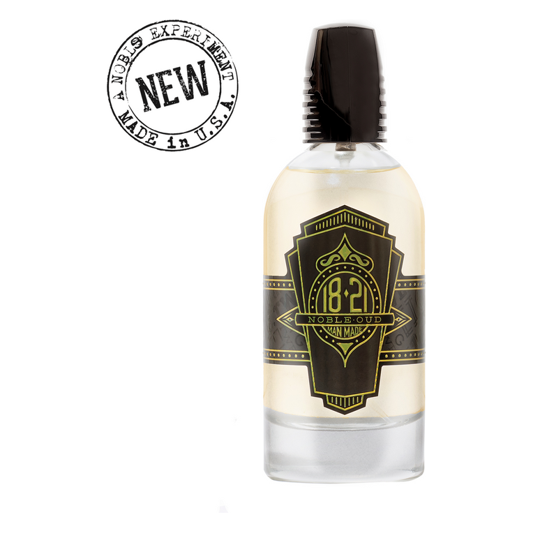 18.21 Man Made Noble Oud Spirits skin care product in 3.4 oz bottle, featuring elegant packaging and oud-inspired design.