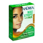 Andrea wax strips for facial hair removal, Pasteur Pharmacy skin care product, 20 strips with 0.5 oz of wax in the image.
