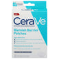 CeraVe Blemish Barrier Patches in two sizes, 22-count pack, for skin care, showing clear patches on skin.