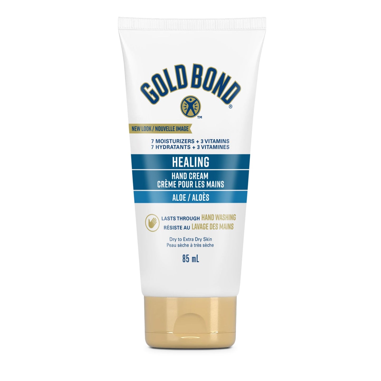 Gold Bond Hand Cream from Pasteur Pharmacy, moisturizing skin care product with nourishing formula in a tube.
