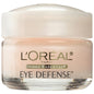 L'Oreal Paris Dermo-Expertise Eye Defense Cream in a 0.5 oz jar, shown with its packaging for skin care and eye protection.