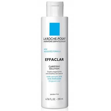 La Roche-Posay Effaclar Clarifying Solution Pore-Refining Toner in 6.76 fl oz bottle, skin care product for pore refinement