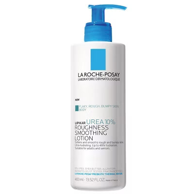 La Roche-Posay Lipikar Daily Repair Body Lotion unscented moisturizer in a 13.52 oz bottle, designed for skin hydration and care.