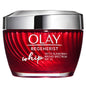 Olay Regenerist Whip moisturizer with SPF 25, broad spectrum, 1.7 oz, featuring a sleek white jar with blue accents.
