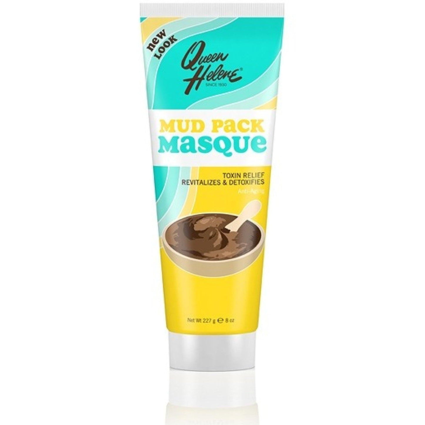 Queen Helene Mud Pack Masque in an 8 oz tube for skin care, shown in a tube with product branding.