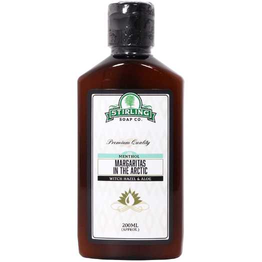 Stirling Soap Co. Margaritas Arctic skin care product with witch hazel and aloe, 200 ml bottle, natural skincare formulation