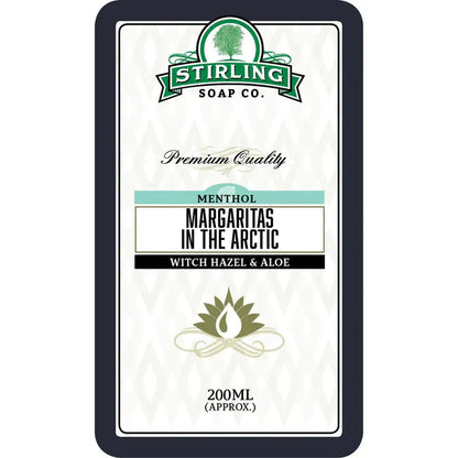 Stirling Soap Co. Margaritas in the Arctic skin care product with witch hazel and aloe, 200 ml bottle, natural ingredients.