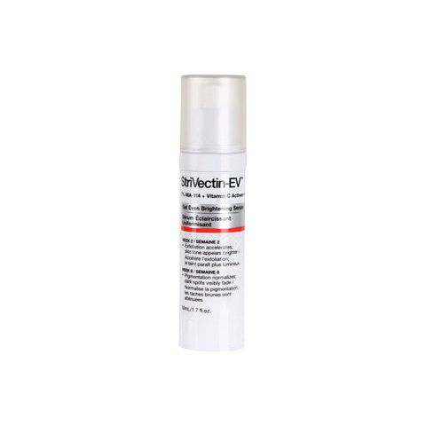 StriVectin EV 7% Nia-114+Nutrients Brightening Serum in 1.7 oz bottle, skin care product with vitamin C and nourishing active ingredients.