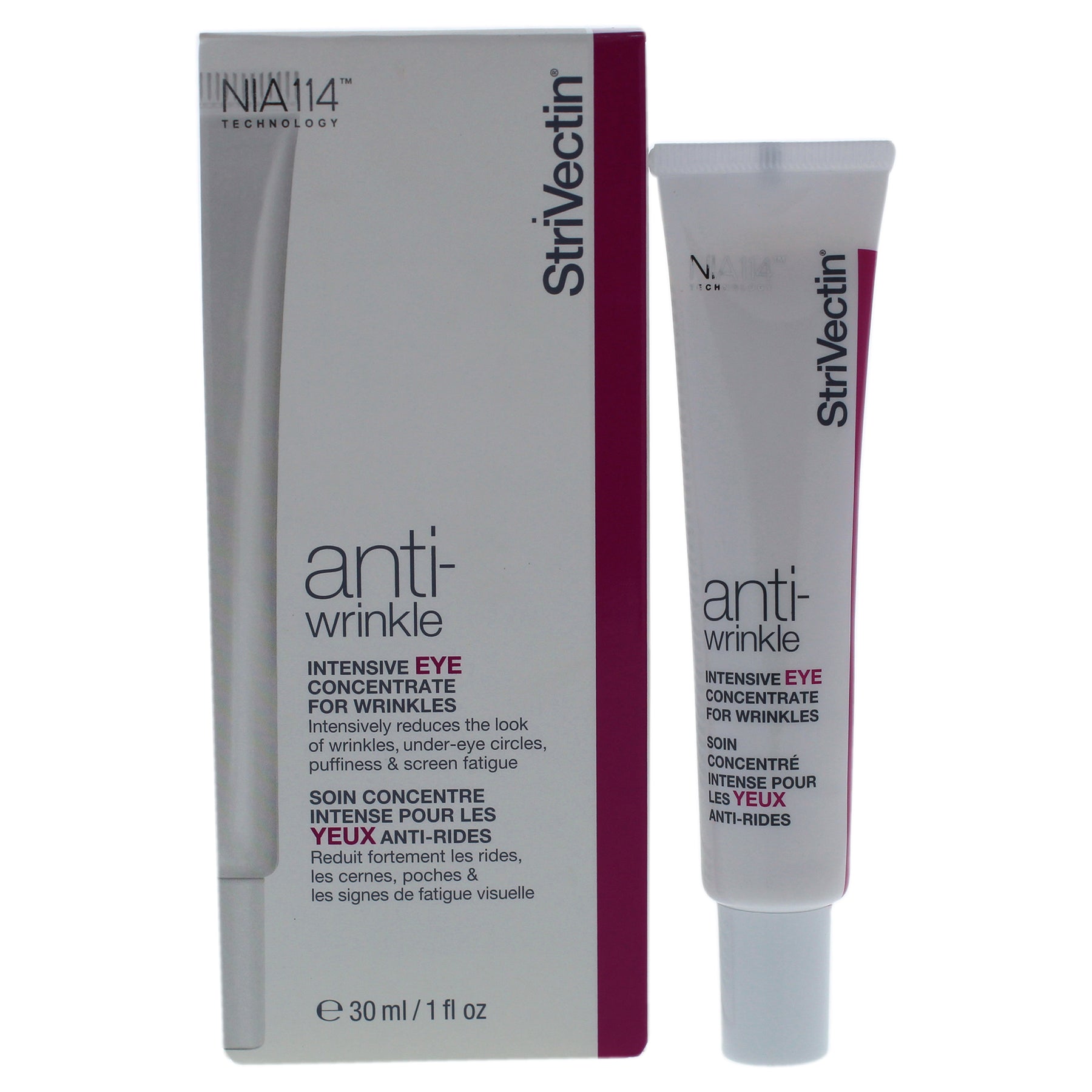 StriVectin Intensive Eye Concentrate for Wrinkles in 30ml, a skincare product with a focus on reducing eye wrinkles and puffiness.