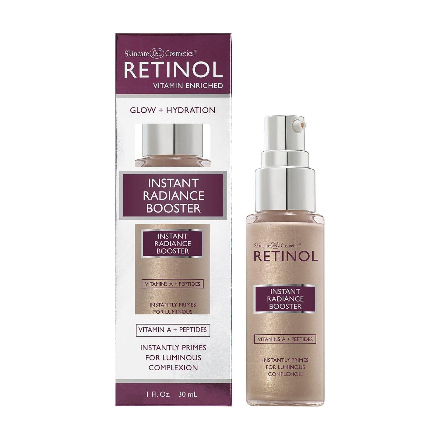 Pasteur Pharmacy Retinol Instant Radiance Booster 30ml skin care product with brightening and revitalizing formula.