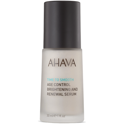 Ahava Time To Smooth Age Control Brightening and Renewal Skin Care Serum in 30ml/1oz bottle, smooths and revitalizes skin.