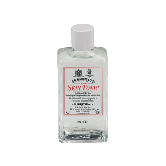 D. R. Harris & Co Mild Skin Tonic in 100ml plastic bottle, gentle facial toner by Pasteur Pharmacy, for refreshing skin care.
