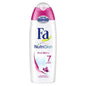 Fa Nutri Skin Moisturizing Shower Gel in a 250ml bottle, with clear label and blue cap, designed for gentle skin hydration.