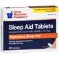 GNP Nighttime Sleep Aid 25mg tablets by Pasteur Pharmacy, 32-count bottles, for restful sleep and insomnia relief.
