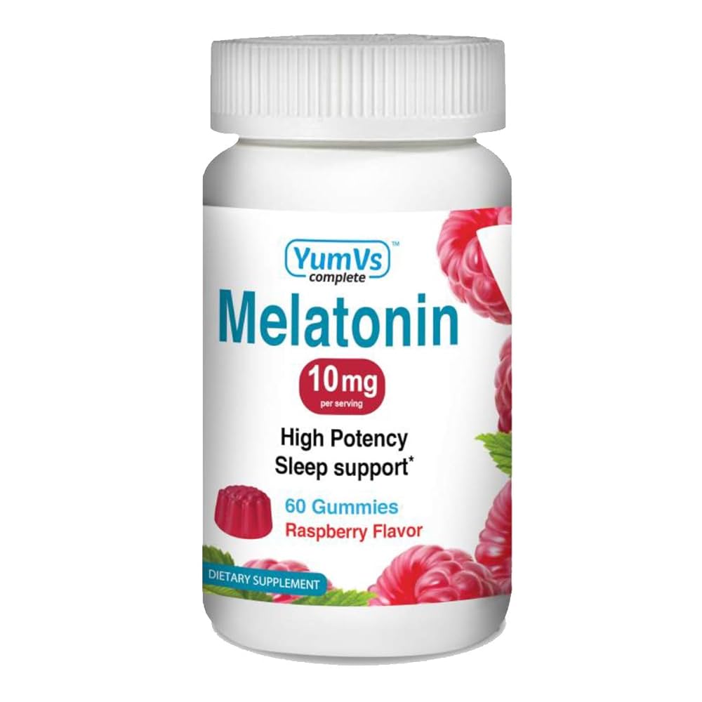 YUMVS MS Melatonin 10mg sleeping aid from Pasteur Pharmacy, 60 GMM bottle, helps promote restful sleep with natural melatonin.