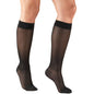 Unisex knee-high compression socks by Pasteur Pharmacy with black and grey stripe design, 15-20 mmHg, in large size.