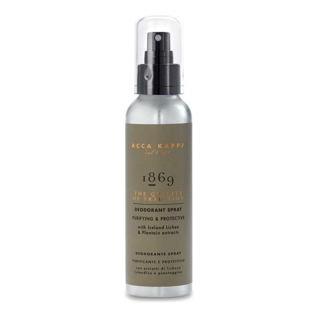 Acca Kappa 1869 spray deodorant in 125ml bottle, natural fragrance, with the deodorant spray nozzle visible in the image.