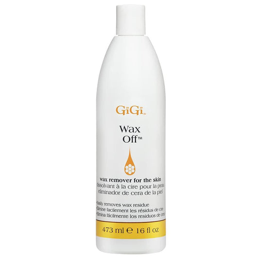 GiGi Wax Off Remover for the Skin, 16 oz, staple remover product by Pasteur Pharmacy showing the bottle and label.