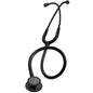 All-black 3M Littmann Classic III monitoring stethoscope with dual-sided chest piece and flexible tubing, designed for medical professionals.