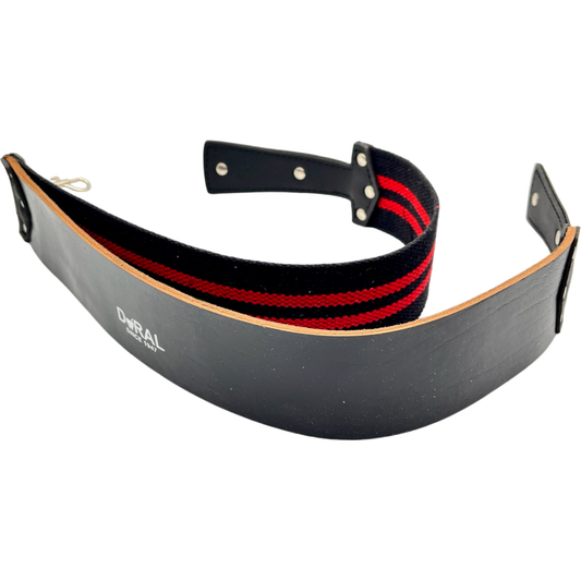 Dural leather straight razor strop by Pasteur Pharmacy, 20-inch sharpening strap with a smooth leather surface for honing razors.